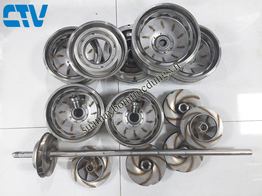 Ruột buồng bơm trục đứng đa tầng cánh các hãng Grundfos, CNP, Shimge, Ewara, Ebara, ....
