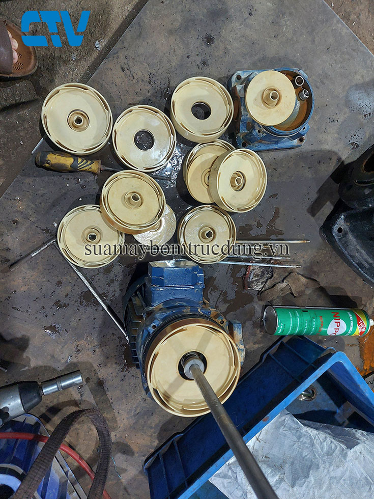 Sửa bơm đa tầng cánh Ewara VM bị hỏng buồng bơm