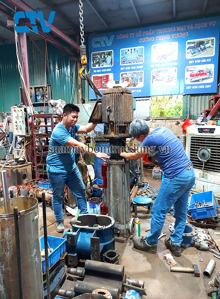 Sửa chữa mọi sự cố máy bơm trục đứng trong hệ thống máy bơm tăng áp