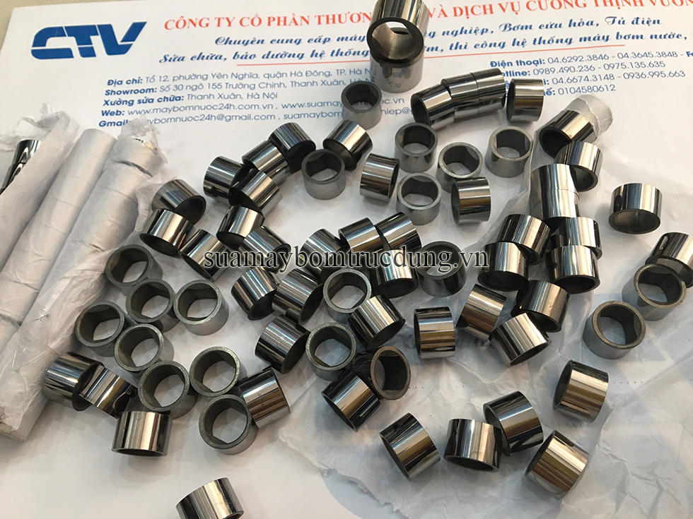 Sửa chữa thay bạc máy bơm trục đứng (bạc dẫn hướng)