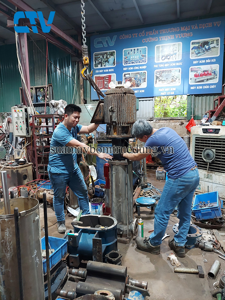 Dịch vụ sửa chữa máy bơm trục đứng uy tín, chất lượng tại miền Bắc