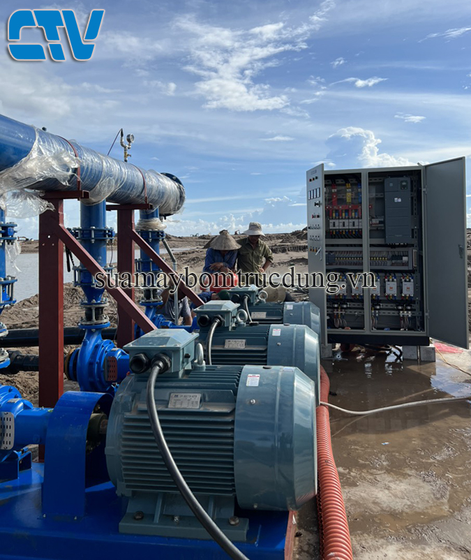 Tủ điện biến tần điều khiển cụm máy bơm tăng áp công nghiệp 75Kw