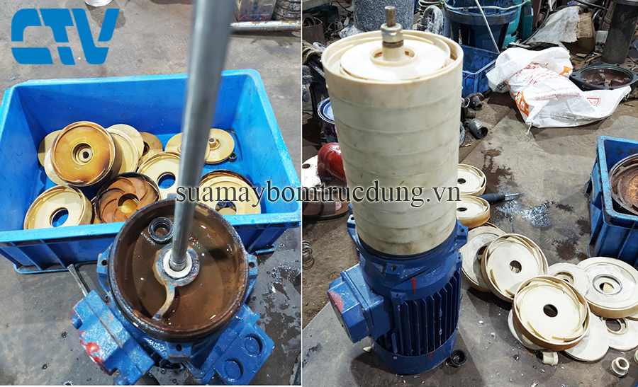 Cường Thịnh Vương sửa chữa thay bộ ruột buồng cánh máy bơm trục đứng Ewara chuyên nghiệp