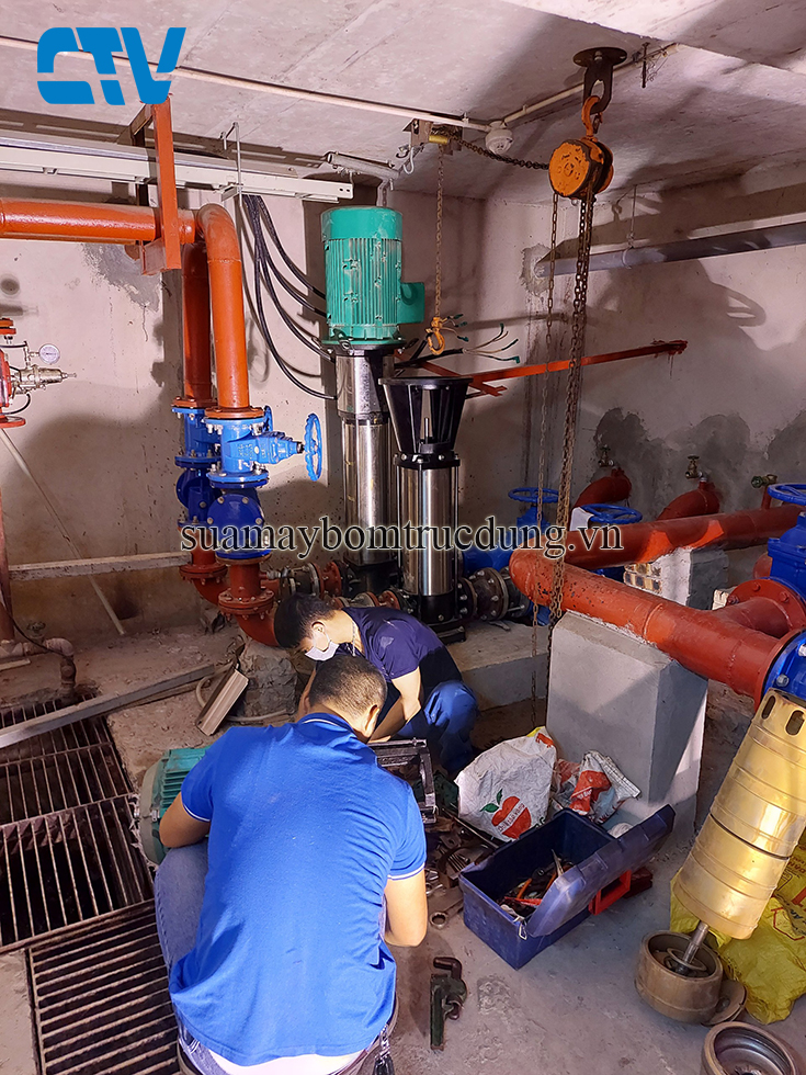 Cường Thịnh Vương sửa chữa thay bộ ruột buồng cánh máy bơm trục đứng Wilo chuyên nghiệp