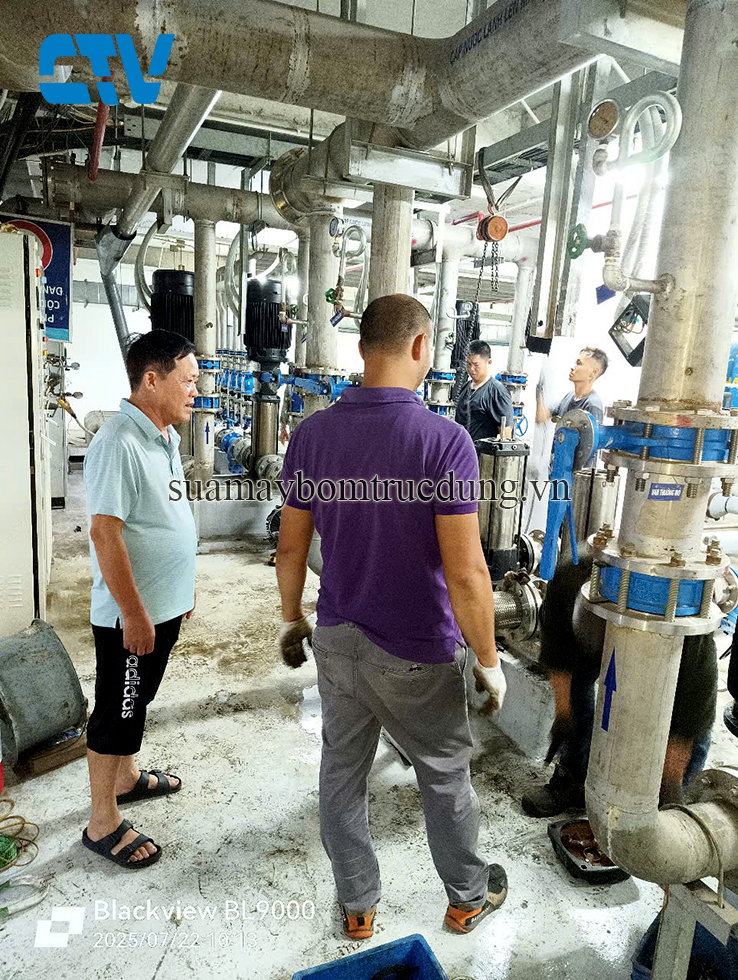 Cường Thịnh Vương sửa chữa thay bộ ruột buồng cánh máy bơm trục đứng Inter chuyên nghiệp